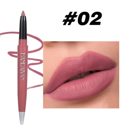 Matte Lipliner Pencil Waterproof Nude Purple Lipstick Pen Matte Velvet Lip Liner Pen Contour Make Up Sexy Lasting Lips Cosmetics