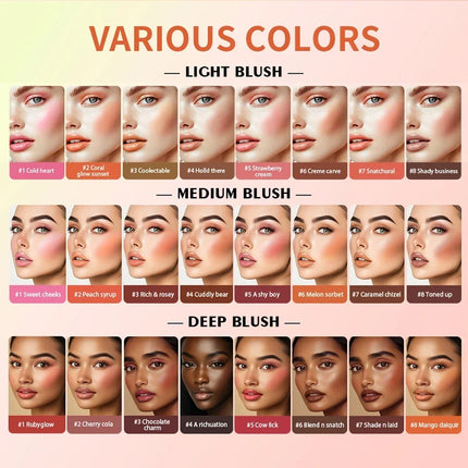  8-Color Eyebrow Cream Blush Curve Case Cream Cosmetics Palette Matte Shimmer Finishes Shadow Tones Long-Lasting Cosmetics