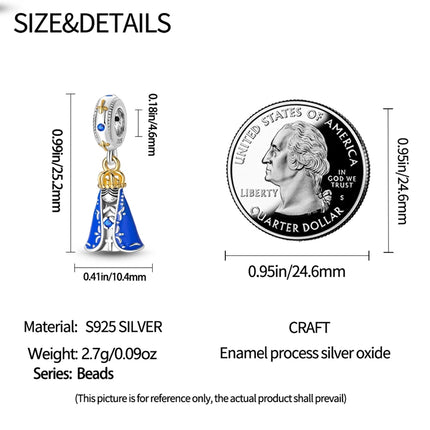Original New 925 Sterling Silver Prayer Virgin Mary Charms Beads Fit Necklace Bracelet Accessory DIY Jewelry For Women Gift