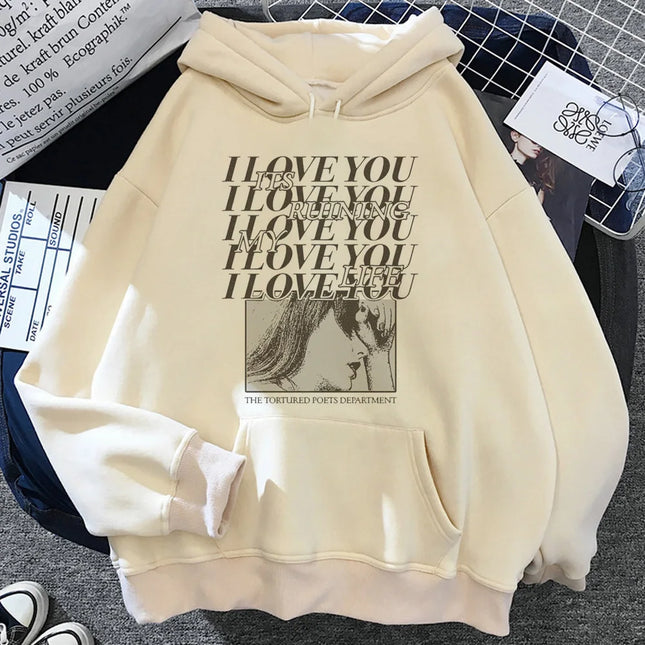 Ttpd hoodies women streetwear Fleece sweatshirts female japanese pulls