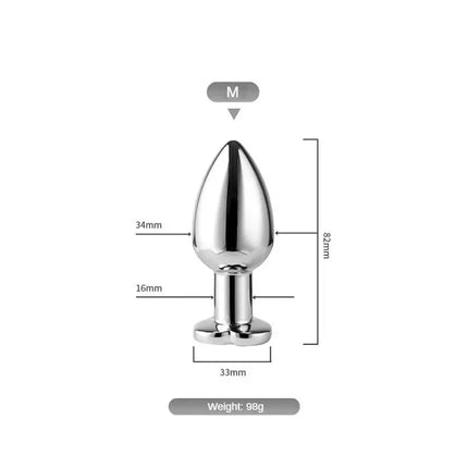 Vibrating Remote Heart-Shaped App Control Man and Woman Metal Anal Plug Adult Luminous Electric Anal Dildo Couple Intimate Toys