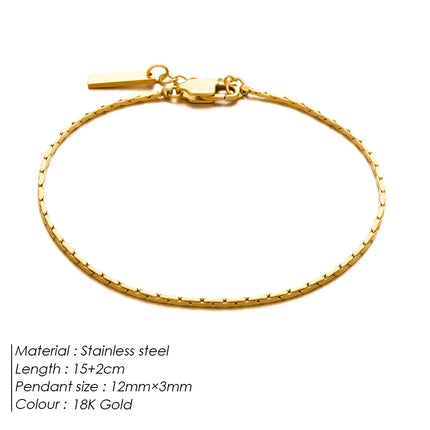 EManco Wire Chain Bracelet Fashion Trend New Personalized Men's White Gold Bracelet Non-Fading Color Wholesale Jewelry