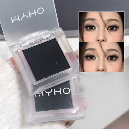 Matte Black White Eyeshadow Palette Natural Monochrome Long Lasting Brighten Silkworm Highlighter Eyeshadow Primer Eyes Makeup