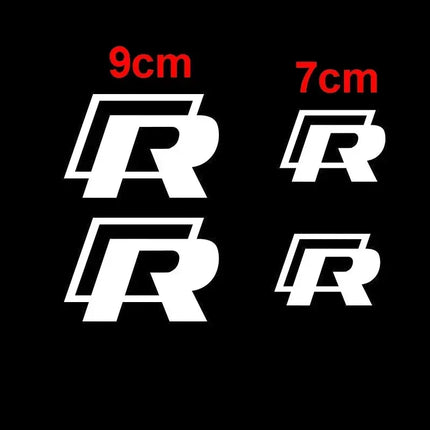 4Pcs Car Brake Caliper Stickers for Volkswagen VW Rline R Line GTI Golf 4 5 6 7 Polo Passat Bora Jetta Tiguan Touareg Decorative