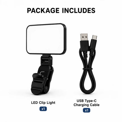 With Data Cable Mini Selfie Fill Light Rechargeable 3 Color Modes Adjustable Brightness Clip Mobile Phones Computers Photography