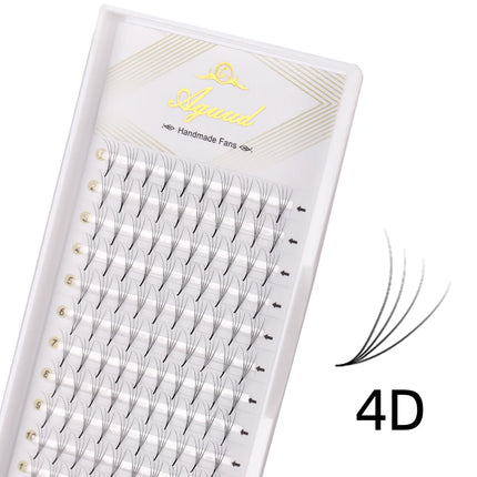 AGUUD 10 trays/lot Korea premade russian volume lashes super fans needle pointy stem narrow base promade fans eyelash extensions