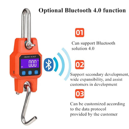 Bluetooth Hanging Hook Scale 300kg/50g Industrial Heavy Duty Crane Scale Electronic Weight Balance Scales Luggage Fishing Scale