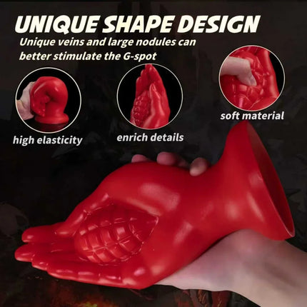 Red Fist dildo anal plug suction cup buttplug big hand stuffed butt plug large penis fist masturbators 18+sex toys for men women