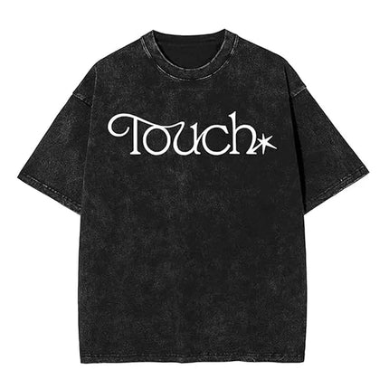 KATSEYE Merch Washed Graphic Print TShirt Men Women Short Sleeve Fashion Tshirts Oversized Crewneck Loose Cotton Tee Streetwear