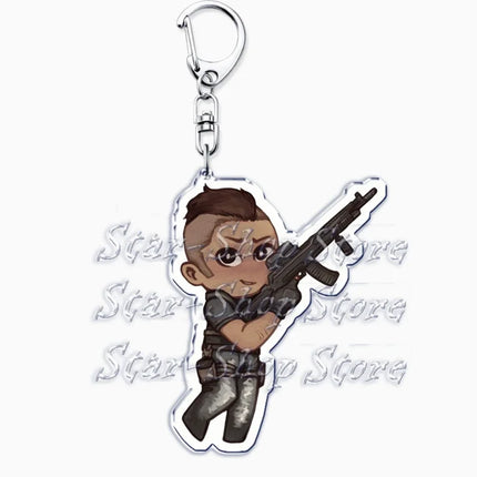 Hot Military Game Ghost Chibis Keychains for Accessories Cod Soldier Soap Simon Riley Keyring Jewelry Fans Friends Gaming Gifts