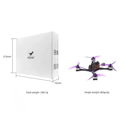 HGLRC Wind5 Lite V2 5inch Racing Quadcopter FPV Drone - F722 60A 350mW 2306.5 1900KV 6S