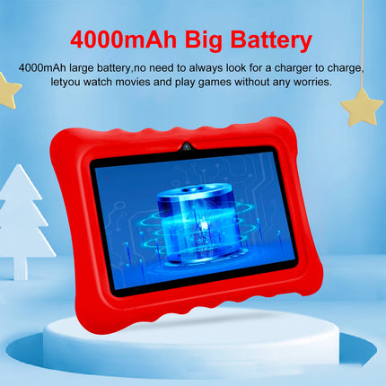 New 7 Inch 4GB RAM 64GB ROM Kids Tablets Quad Core WiFi Android 13 Bluetooth 5 Educational Software Installed Learning Tablet PC