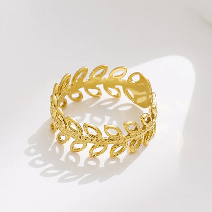 CARLIDANA Stainless Steel Silver Color Open Irregular Circle Finger Rings Titanium Steel Personalized Geometric Open Ring Women