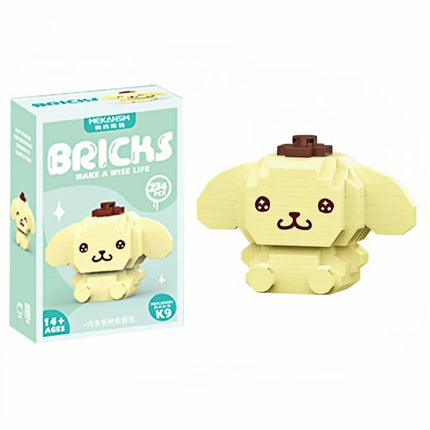 99 style SANRIO Hello Kitty Building Blocks Cartoon Figures Kuromi Bricks My Melody Children's Assembly Toys Cinnamoroll Gift