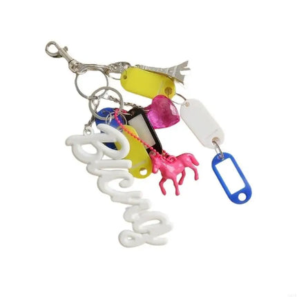 Portable Silicone Letter Bag Charm Keychain Pendant Portable Charm Adds a Touch of Romance Suitable for Any Occasion