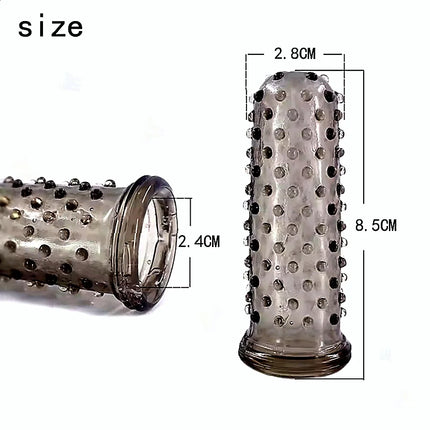 Reusable Condoms Silicone Finger Sleeve Vagina G Spot Clit Stimulate Masturbation Finger Sleeve Orgasm Sex Toys For Women Men