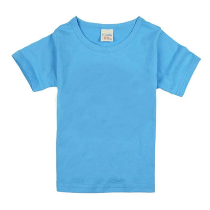 2-16 Years Boys T-shirts Cotton Short Sleeve Girls Clothes Summer Solid T-shirt Teenage Children Tees Kids Korean Top Baby Cloth