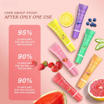 24PCS Flower and Fruit Lip Balm set moisturizes, improves lip condition and moisturizes Valentine's Day gift party gifts