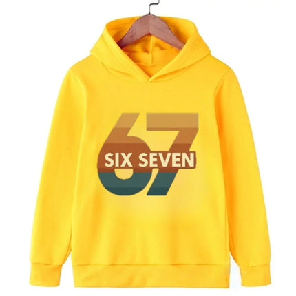 Autumn 67 Locked in Warm Children's Hoodie Viral Slang Kids Casual Boy Girl Pullover Fashion Funny Comfortable Fleece Sweatshirt