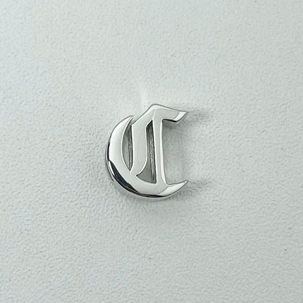 Unique Real 925 Sterling Silver Old English Letter A-Z Initial Charm Pendant For Women Girls Men Spiriti Jewelry Gift For Friend