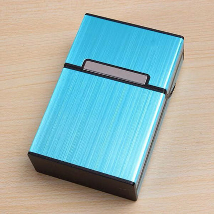 Aluminum Cigarette Case Portable 20 Cigarette Holder Stylish Metal Smoke Storage Box Container for Home & Business Use