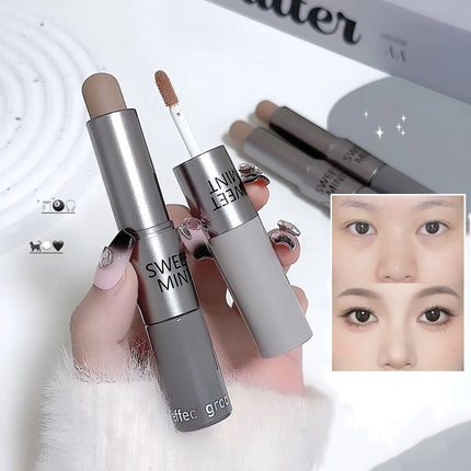 Double-ended Moisturizing Matte Concealer Contour Stick Smooth Lasting 3D Nose Shadow Waterproof Face Bronzer Contour Makeup