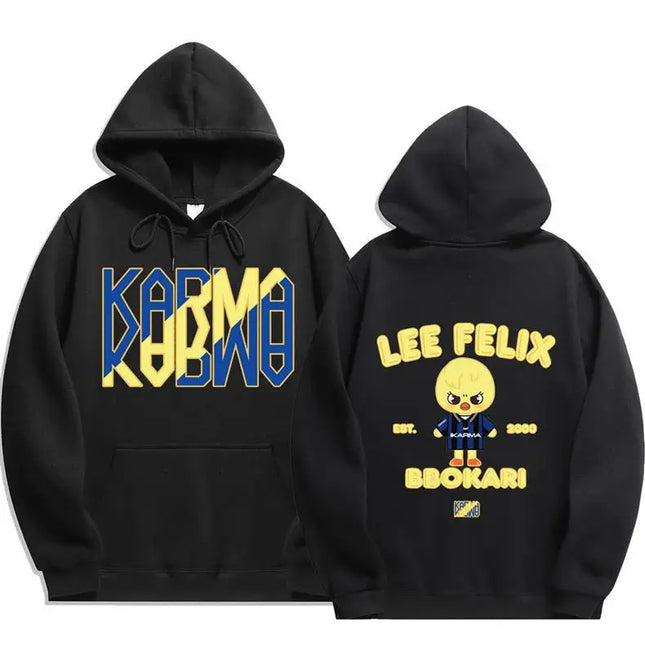 SKZOO Stray Kids Comeback Merch Collection Ribbed Hem Unisex Hoodie Sweatshirt Top