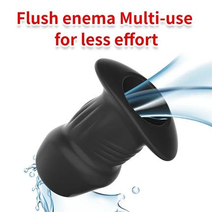 Hollow Silicone Anal Bead Butt Plug Anus Dilator Tunnel Expansion Enema Prostate Massage Sex Toys for Women Men Masturbation