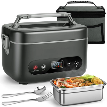 B51C Portable Food Warmer 1.2L Cordless Electric Lunch Box-20000Mah Rechargeable 5-Sided Heating, For Office, Outdoors