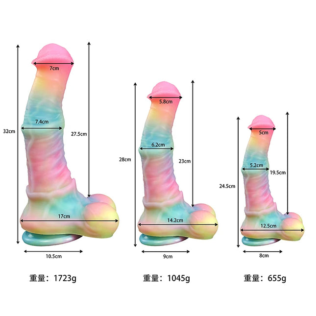 Dildo Horse Dick Anal Plug in Four Colors Noctilucent Butt Sex Toys Prostate G-spot Massager Anal Penetration Men Masturbator 18