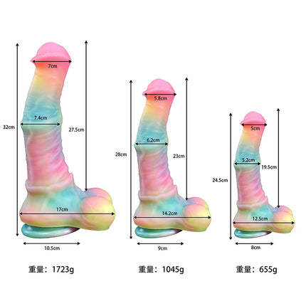 Dildo Horse Dick Anal Plug in Four Colors Noctilucent Butt Sex Toys Prostate G-spot Massager Anal Penetration Men Masturbator 18