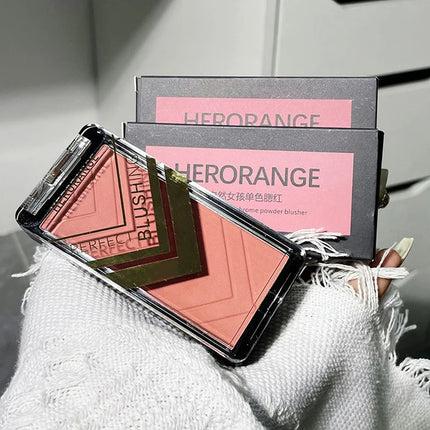 [L&P] 1Pc Girl Blush Peach Makeup Palette | 6 Colors Blusher | Nude Brown Contour | Korean Natural Rouge | Cheek Tint Cosmetics