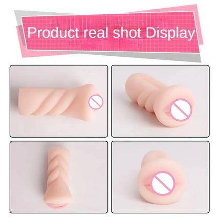 Male Masturbator Realistic Vagina Anal Blowjob Portable Masturbation Cup Soft Real Skin Pocket Pussy 18+ Erotic Sex Toys for Men
