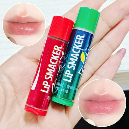 LiP Smacker X Coca-Cola Classic Flavor Lip Balm Set (2-Piece) Long-Lasting Moisturization - Coke & Sprite Flavored Lip Care