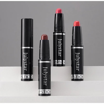 Julystar Nude Brown Matte Lipstick Pen Waterproof Lasting Non-Stick Cup Velvet Fruit Lipstick Lip Tint Pencil Makeup Lip Stain