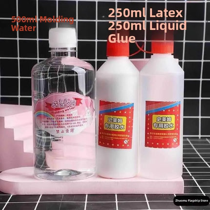 Slime Bubble Glue Fairy Shaping Water Magic Liquid Clay Making Substitute Borax Water Anti Stick Hand Pet Toy Set Universal