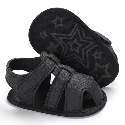 0-18M Baby Walking Sandals - Breathable Anti-Slip Soft Sole Shoes for Newborn Boys & Girls, Summer Infant First Walkers