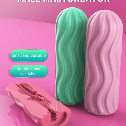 Portable Male Masturbation Cup for Men Safe Soft Fidget Toys Orgasm Male Masturbator Sex Toy Realistic Vagina Adult Goods