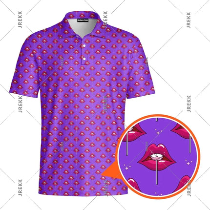 Sexy Full Print Humor Polo Shirt Men Hip Hop Street Personality Short Sleeve Button Golf Shirts Summer Carnival Party Funny Top
