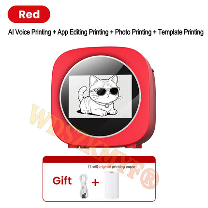 New AI Magic Box Voice Control Portable HD Screen Printer for Kids Gift Drawing Printing Toy WIFI Android iOS thermal printer