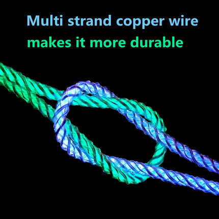 RGB Super Fast Charging Date Cable 66W 6A Glowing Phones USB C Line For iPhone16 15 Xiaomi Samsung POCO PD Data Cord USB-A To C