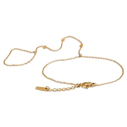 Yhpup Trendy Stainless Steel Zircon Beads Back of Hand Chain Finger Bracelet Fashion Chic Sexy Jewelry Waterproof Wholesale Gift