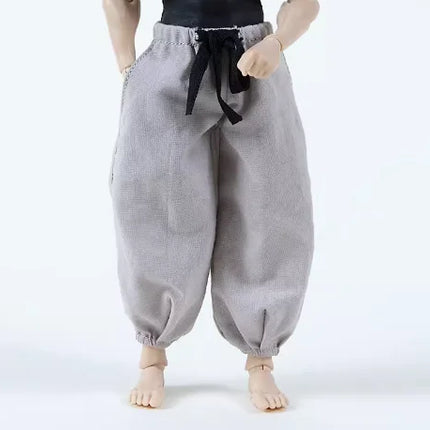 1/12 Scale Male Soldier Tight Black T-shirt Grey Loose Pants Clothes Model Fit 6 inch Romankey X COWL Action Figure Body