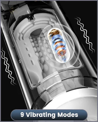 APP Intelligent Heating Suction Blowjob Masturbator for Men  LCD Display Telescopic Vibrating Masturbation Cup Pocket Pussy