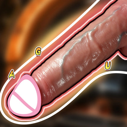 2 in1 Super Realistic Dildo Penis Sliding Foreskin ejaculation Big Dick Penetration Anal Female Masturbation Sexy Adult Sex toys