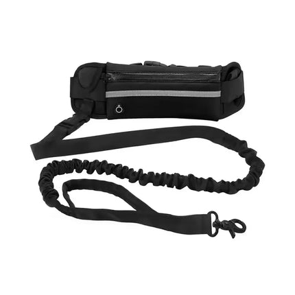 High Visibility Hands-Free Dog Leash Pet Leash Reflective with Waist Bag Retractable Elastic for Running&Walking Pet Supplies HD