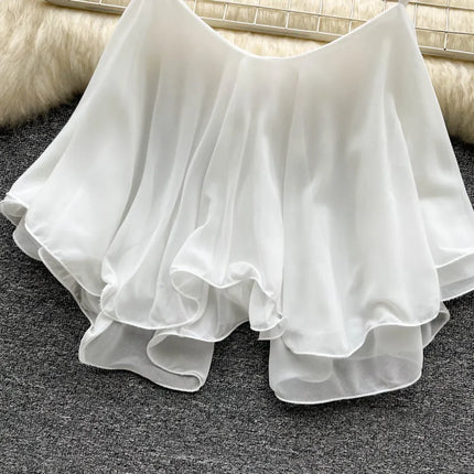 New Summer Spaghetti Straps Ruffle Sleeveless Tanks and Camis Korean Corset Crop Tops Solid Tank Camisoles Women Clothes Y2k
