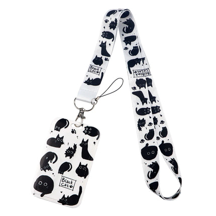 Cute Cartoon Cat Duck Neck Strap Lanyards For Keychain ID Credit Card Pass Animal Hang Rope Cell Phone Charm Accessories