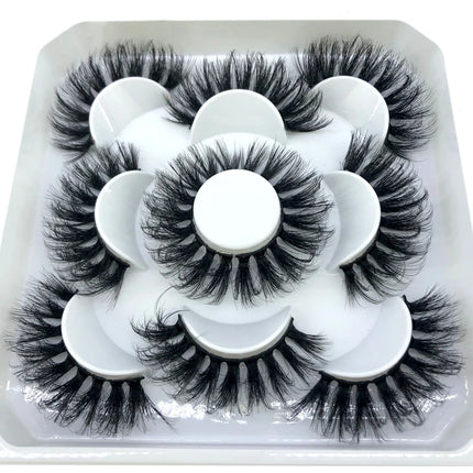 New 5 pairs 8-25mm natural 3D false eyelashes fake lashes makeup kit Mink Lashes extension mink eyelashes maquiagem