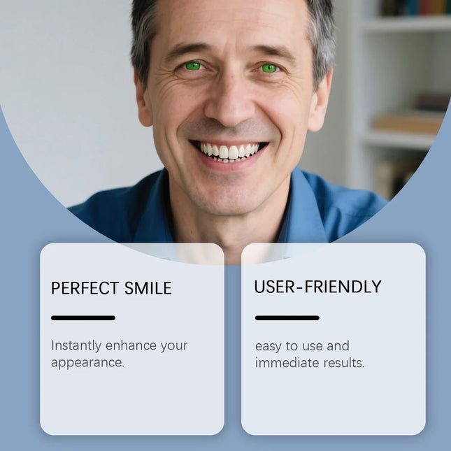1/3PCS Perfect Smile Denture Silicone Liners kit Fake Teeth Kit Upper & Lower Veneers for Men & Women Instant Confidence Boost